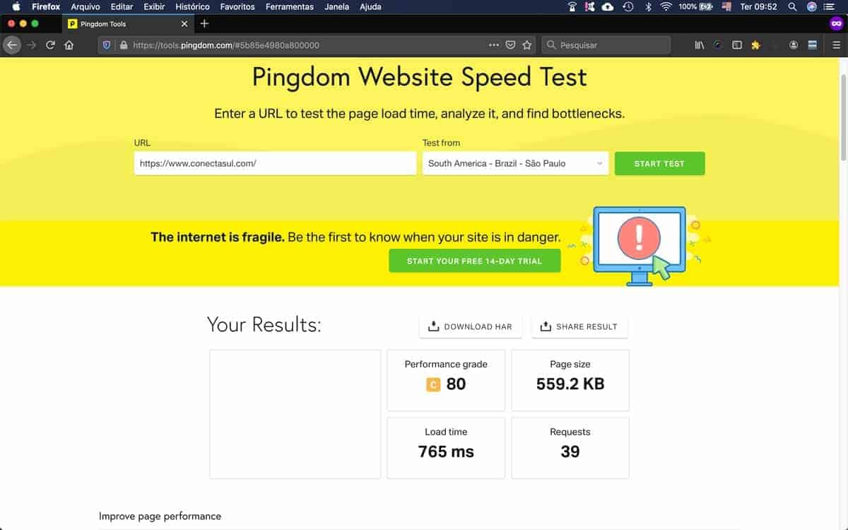Teste Pingdom - 03