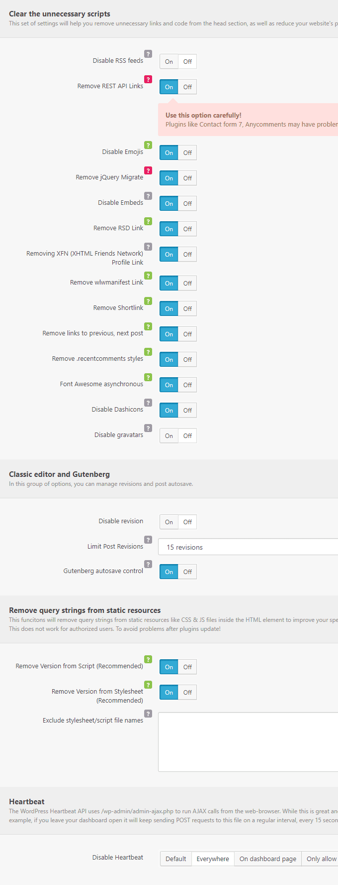 Clearfy - Configurações de Performance